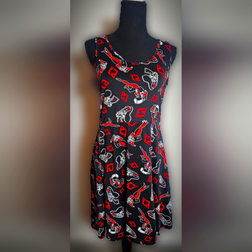 Harley Quinn Patterned Women's Dress